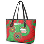 Rabbitohs NAIDOC Week 2026 Personalised Leather Tote Bag 50 Years of Deadly Aboriginal Art