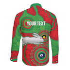 Rabbitohs NAIDOC Week 2026 Personalised Long Sleeve Button Shirt 50 Years of Deadly Aboriginal Art