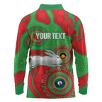Rabbitohs NAIDOC Week 2026 Personalised Long Sleeve Polo Shirt 50 Years of Deadly Aboriginal Art