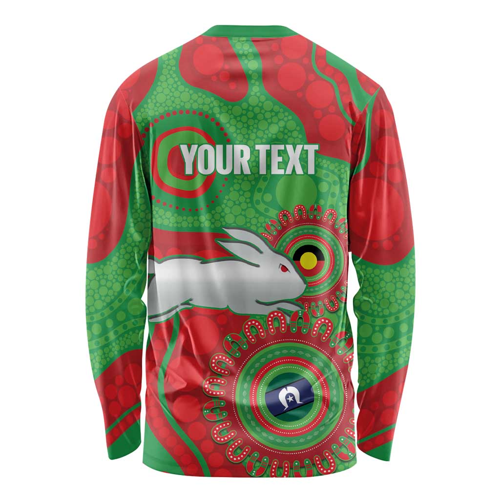 Rabbitohs NAIDOC Week 2026 Personalised Long Sleeve Shirt 50 Years of Deadly Aboriginal Art