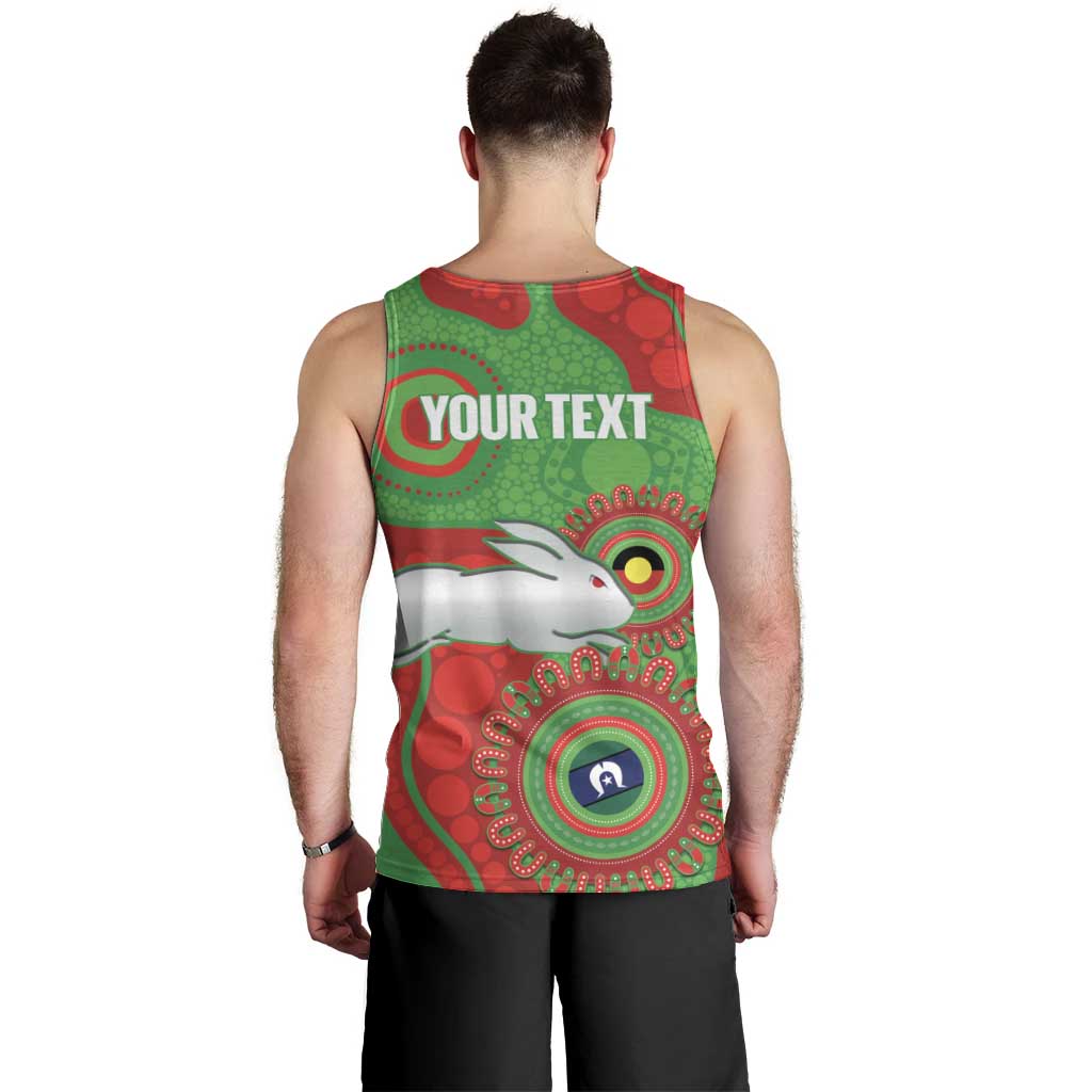 Rabbitohs NAIDOC Week 2026 Personalised Men Tank Top 50 Years of Deadly Aboriginal Art