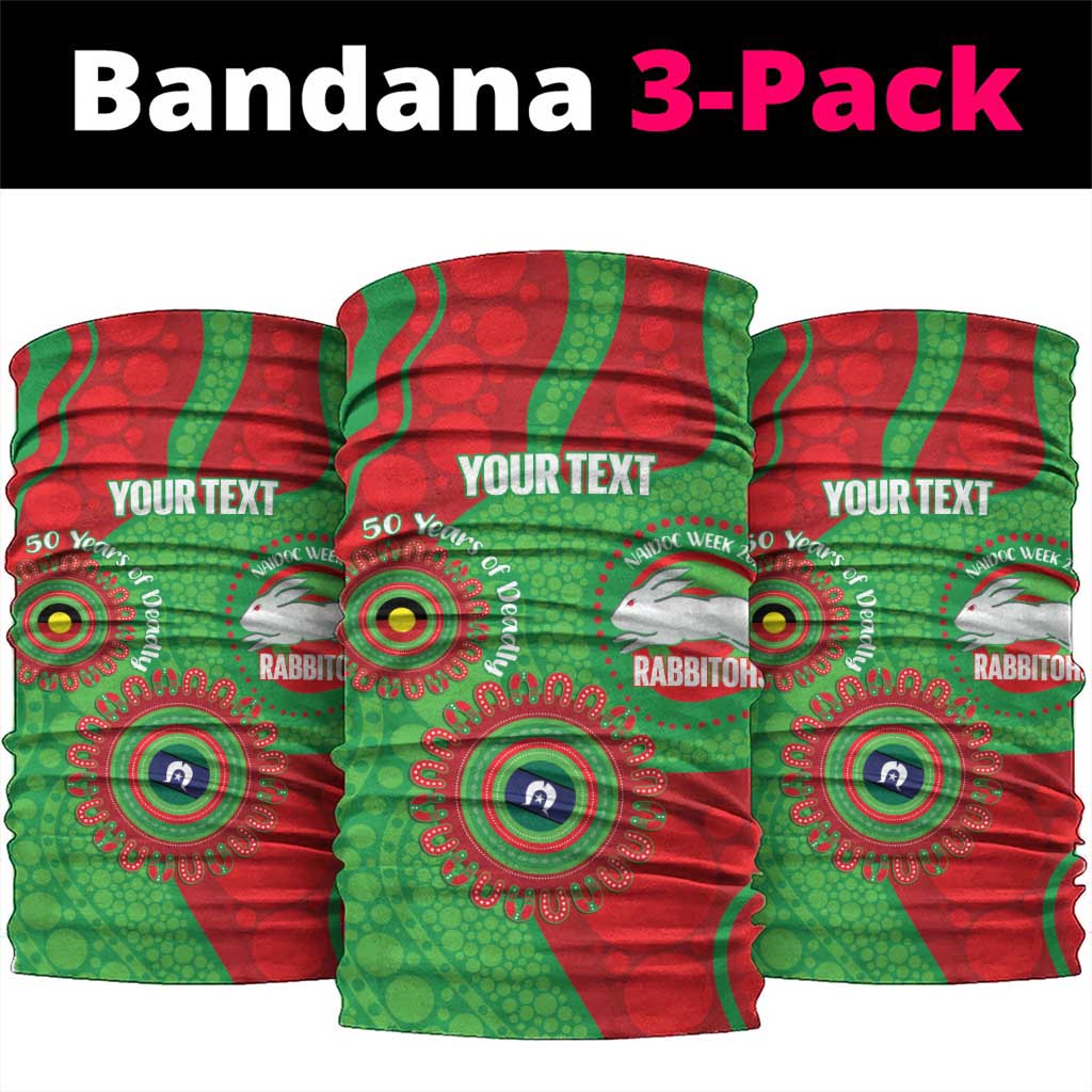 Rabbitohs NAIDOC Week 2026 Personalised Neck Gaiter 50 Years of Deadly Aboriginal Art