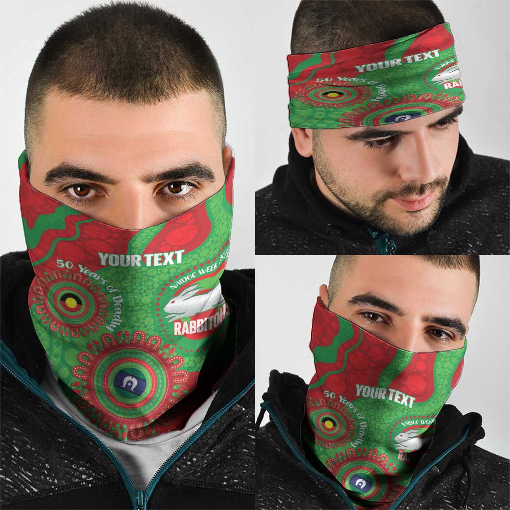 Rabbitohs NAIDOC Week 2026 Personalised Neck Gaiter 50 Years of Deadly Aboriginal Art