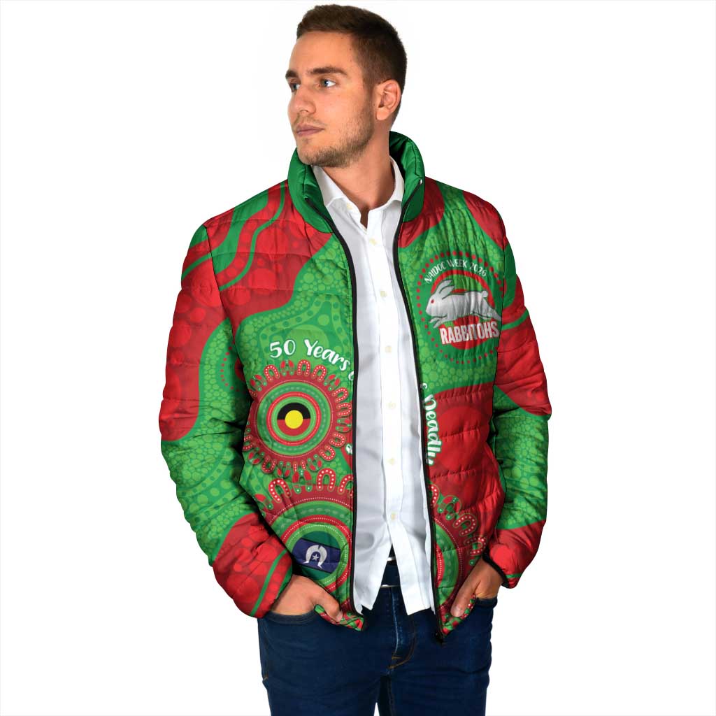Rabbitohs NAIDOC Week 2026 Personalised Padded Jacket 50 Years of Deadly Aboriginal Art