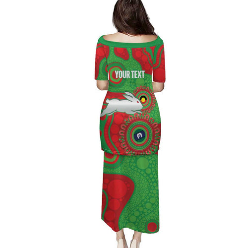 Rabbitohs NAIDOC Week 2026 Personalised Puletasi 50 Years of Deadly Aboriginal Art