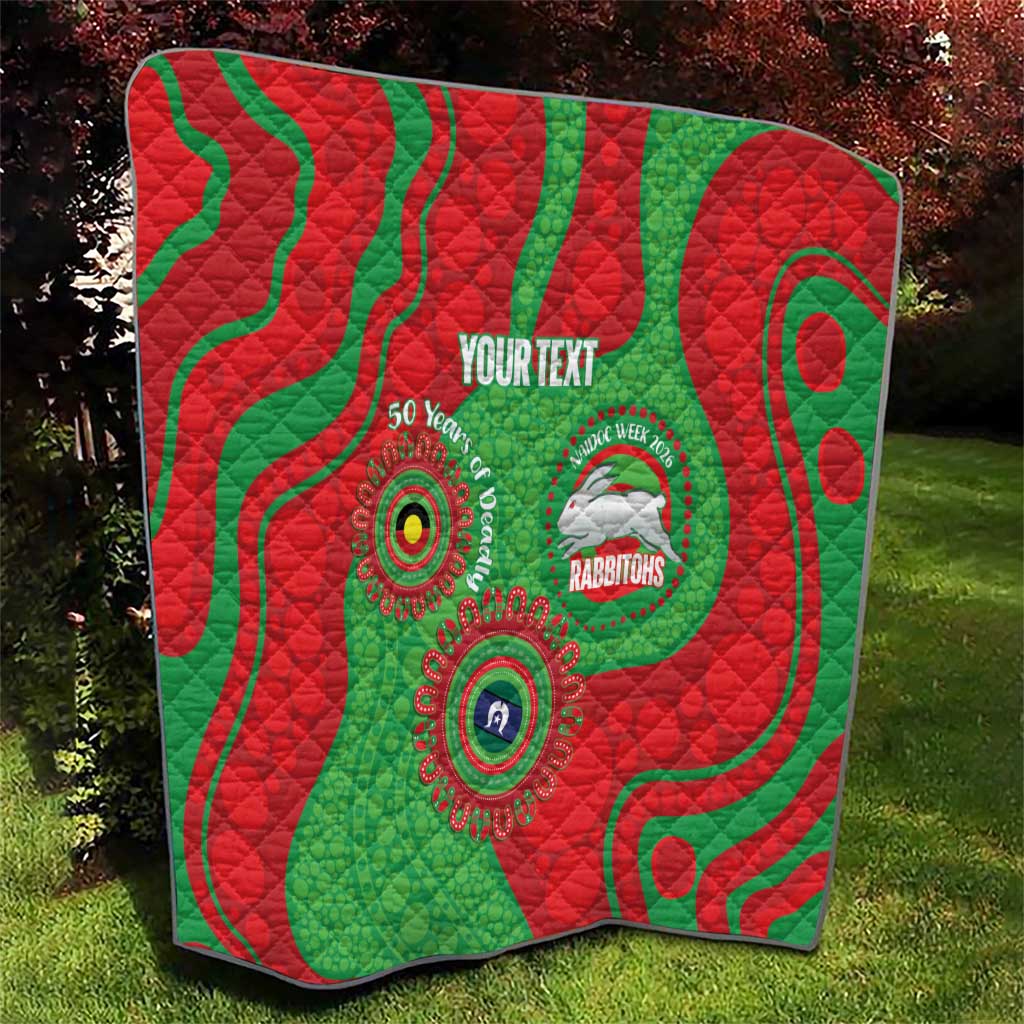 Rabbitohs NAIDOC Week 2026 Personalised Quilt 50 Years of Deadly Aboriginal Art