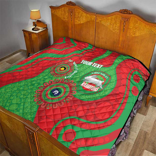 Rabbitohs NAIDOC Week 2026 Personalised Quilt 50 Years of Deadly Aboriginal Art