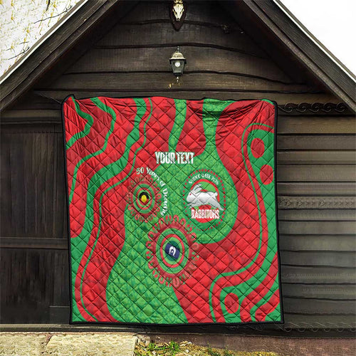 Rabbitohs NAIDOC Week 2026 Personalised Quilt 50 Years of Deadly Aboriginal Art