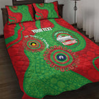 Rabbitohs NAIDOC Week 2026 Personalised Quilt Bed Set 50 Years of Deadly Aboriginal Art