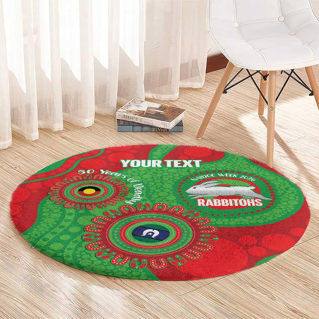 Rabbitohs NAIDOC Week 2026 Personalised Round Carpet 50 Years of Deadly Aboriginal Art