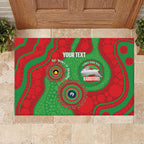 Rabbitohs NAIDOC Week 2026 Personalised Rubber Doormat 50 Years of Deadly Aboriginal Art
