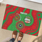 Rabbitohs NAIDOC Week 2026 Personalised Rubber Doormat 50 Years of Deadly Aboriginal Art