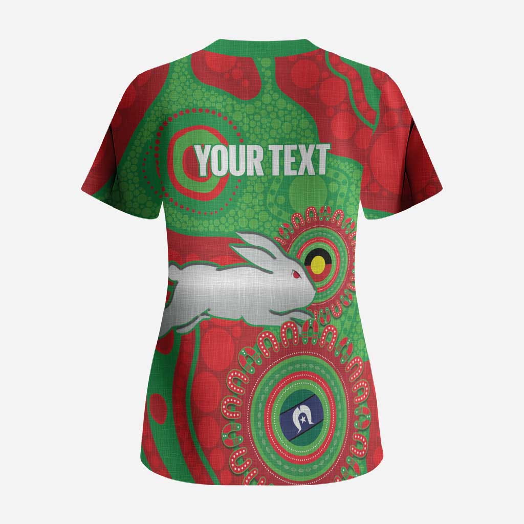 Rabbitohs NAIDOC Week 2026 Personalised Scrub Top 50 Years of Deadly Aboriginal Art