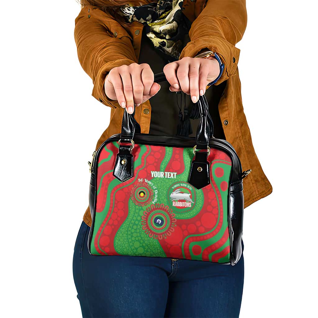 Rabbitohs NAIDOC Week 2026 Personalised Shoulder Handbag 50 Years of Deadly Aboriginal Art