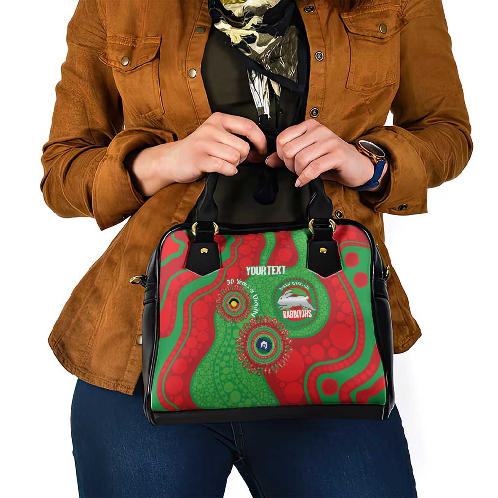 Rabbitohs NAIDOC Week 2026 Personalised Shoulder Handbag 50 Years of Deadly Aboriginal Art