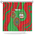 Rabbitohs NAIDOC Week 2026 Personalised Shower Curtain 50 Years of Deadly Aboriginal Art