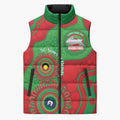 Rabbitohs NAIDOC Week 2026 Personalised Sleeveless Puffer Jacket 50 Years of Deadly Aboriginal Art