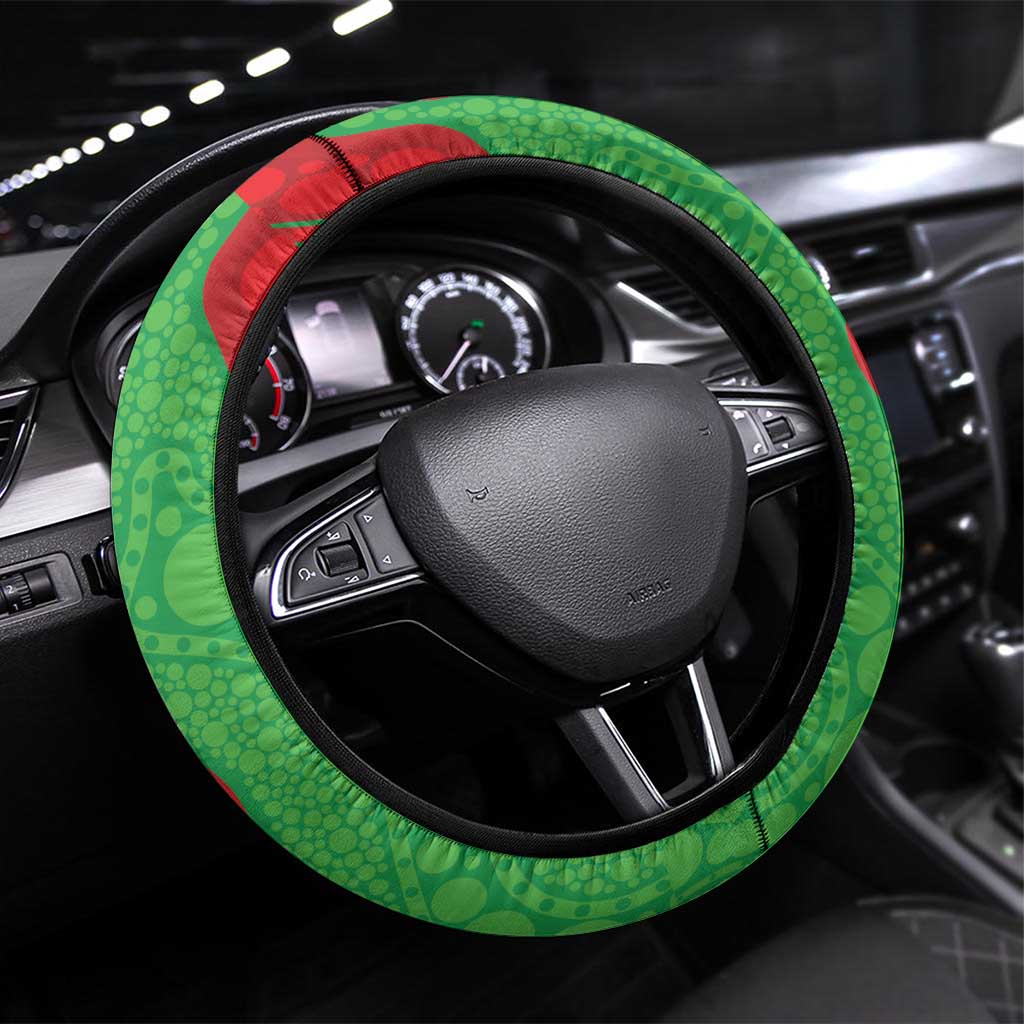 Rabbitohs NAIDOC Week 2026 Steering Wheel Cover 50 Years of Deadly Aboriginal Art