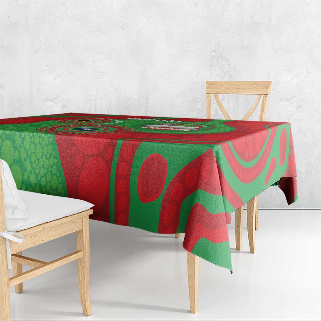 Rabbitohs NAIDOC Week 2026 Personalised Tablecloth 50 Years of Deadly Aboriginal Art