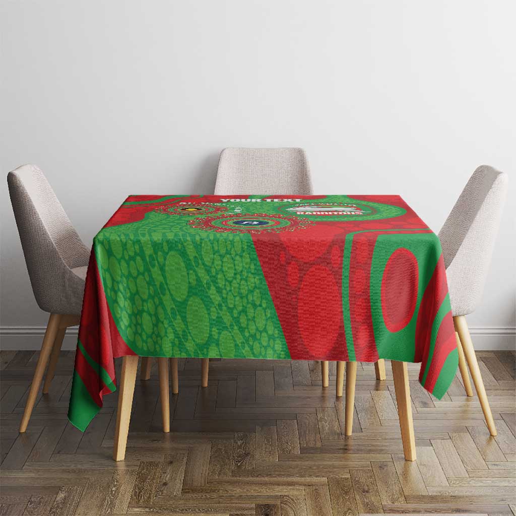 Rabbitohs NAIDOC Week 2026 Personalised Tablecloth 50 Years of Deadly Aboriginal Art