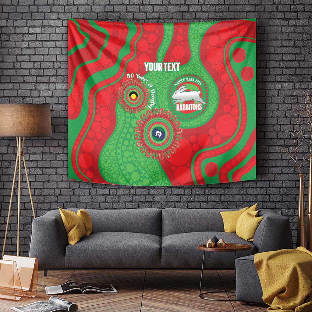 Rabbitohs NAIDOC Week 2026 Personalised Tapestry 50 Years of Deadly Aboriginal Art