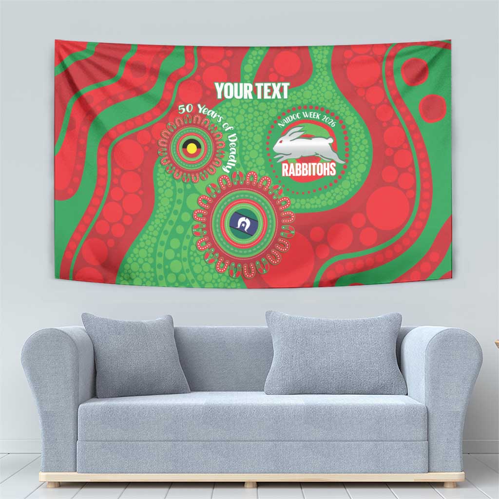 Rabbitohs NAIDOC Week 2026 Personalised Tapestry 50 Years of Deadly Aboriginal Art