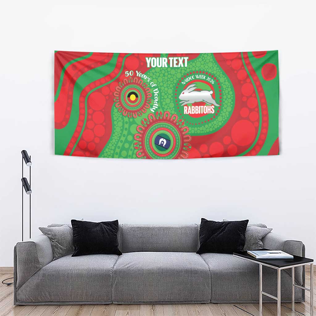 Rabbitohs NAIDOC Week 2026 Personalised Tapestry 50 Years of Deadly Aboriginal Art