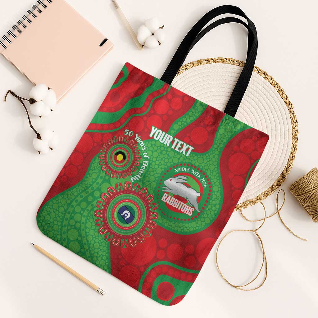 Rabbitohs NAIDOC Week 2026 Personalised Tote Bag 50 Years of Deadly Aboriginal Art