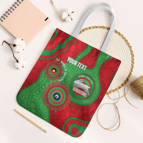 Rabbitohs NAIDOC Week 2026 Personalised Tote Bag 50 Years of Deadly Aboriginal Art