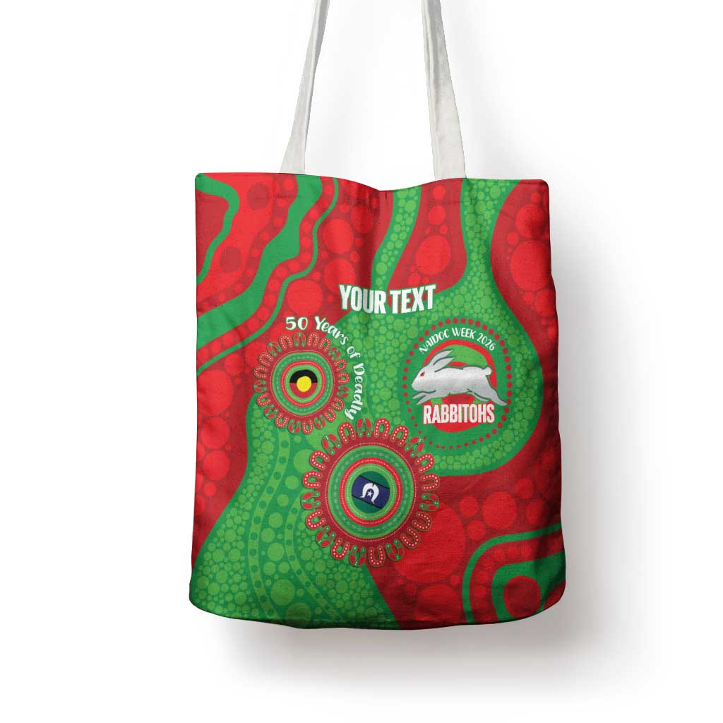 Rabbitohs NAIDOC Week 2026 Personalised Tote Bag 50 Years of Deadly Aboriginal Art