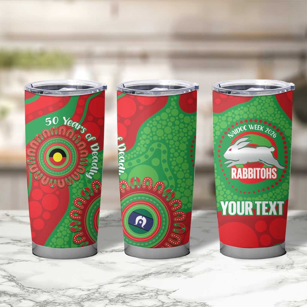 Rabbitohs NAIDOC Week 2026 Personalised Tumbler Cup 50 Years of Deadly Aboriginal Art