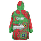 Rabbitohs NAIDOC Week 2026 Personalised Wearable Blanket Hoodie 50 Years of Deadly Aboriginal Art