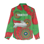 Rabbitohs NAIDOC Week 2026 Personalised Women Casual Shirt 50 Years of Deadly Aboriginal Art