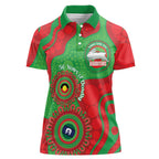 Rabbitohs NAIDOC Week 2026 Personalised Women Polo Shirt 50 Years of Deadly Aboriginal Art