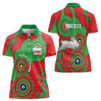 Rabbitohs NAIDOC Week 2026 Personalised Women Polo Shirt 50 Years of Deadly Aboriginal Art