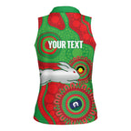 Rabbitohs NAIDOC Week 2026 Personalised Women Sleeveless Polo Shirt 50 Years of Deadly Aboriginal Art