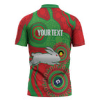 Rabbitohs NAIDOC Week 2026 Personalised Zipper Polo Shirt 50 Years of Deadly Aboriginal Art