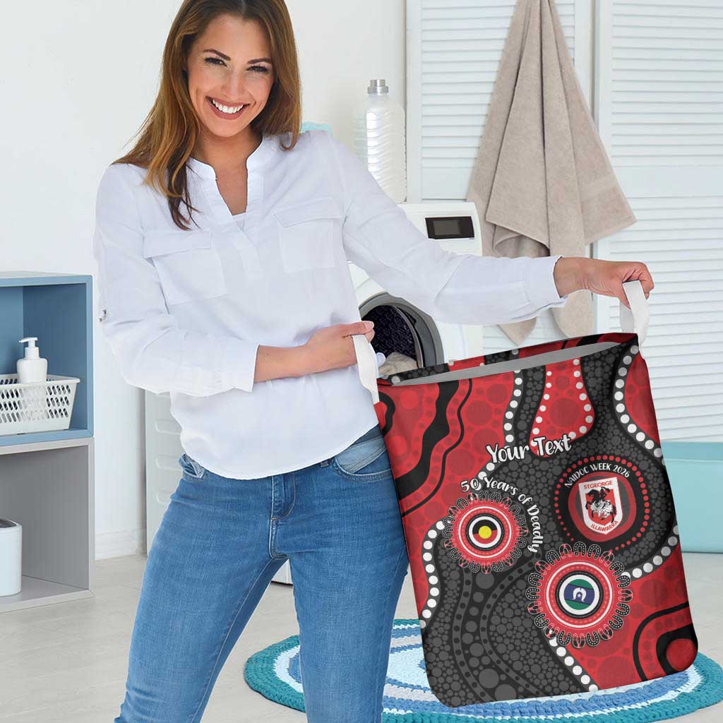 Dragons NAIDOC Week 2026 Personalised Laundry Basket 50 Years of Deadly Aboriginal Art