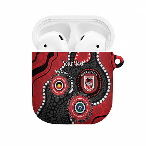 Dragons NAIDOC Week 2026 Personalised AirPods Case 50 Years of Deadly Aboriginal Art