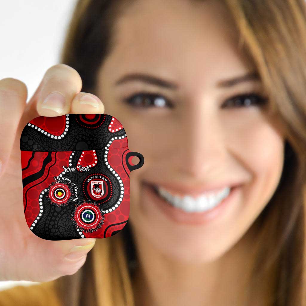 Dragons NAIDOC Week 2026 Personalised AirPods Case 50 Years of Deadly Aboriginal Art