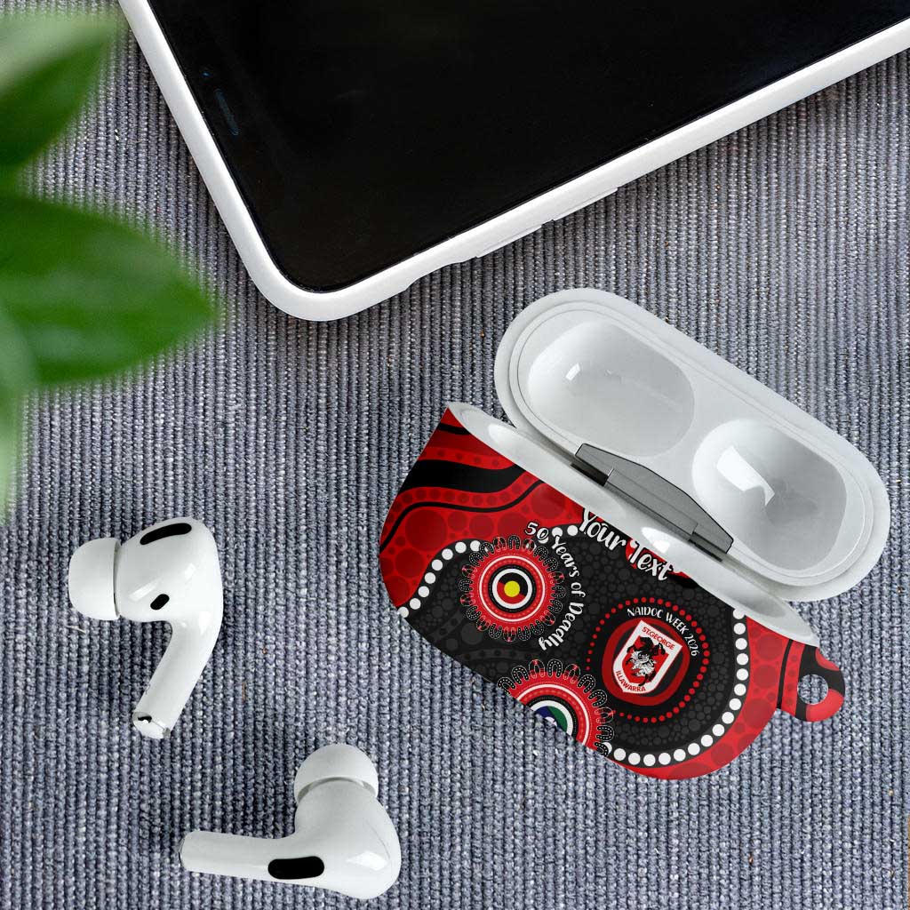 Dragons NAIDOC Week 2026 Personalised AirPods Case 50 Years of Deadly Aboriginal Art