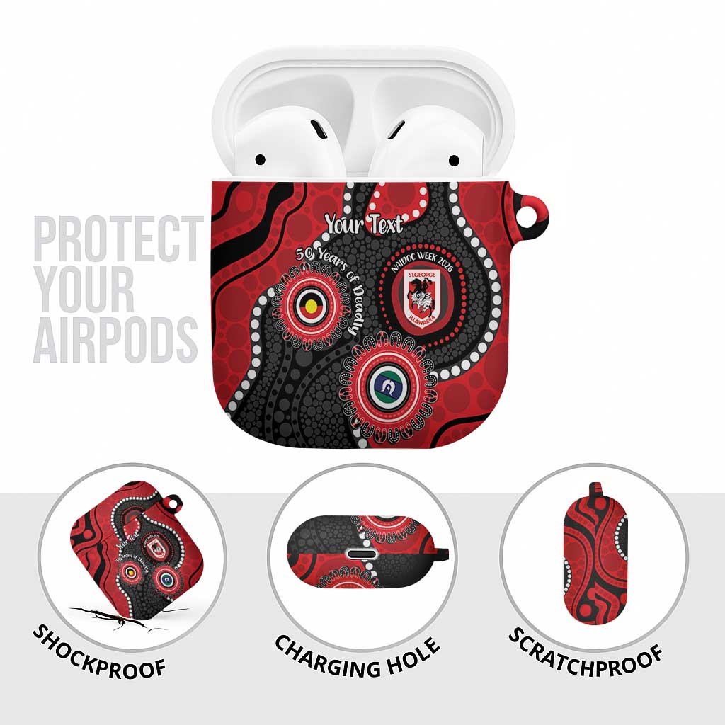 Dragons NAIDOC Week 2026 Personalised AirPods Case 50 Years of Deadly Aboriginal Art