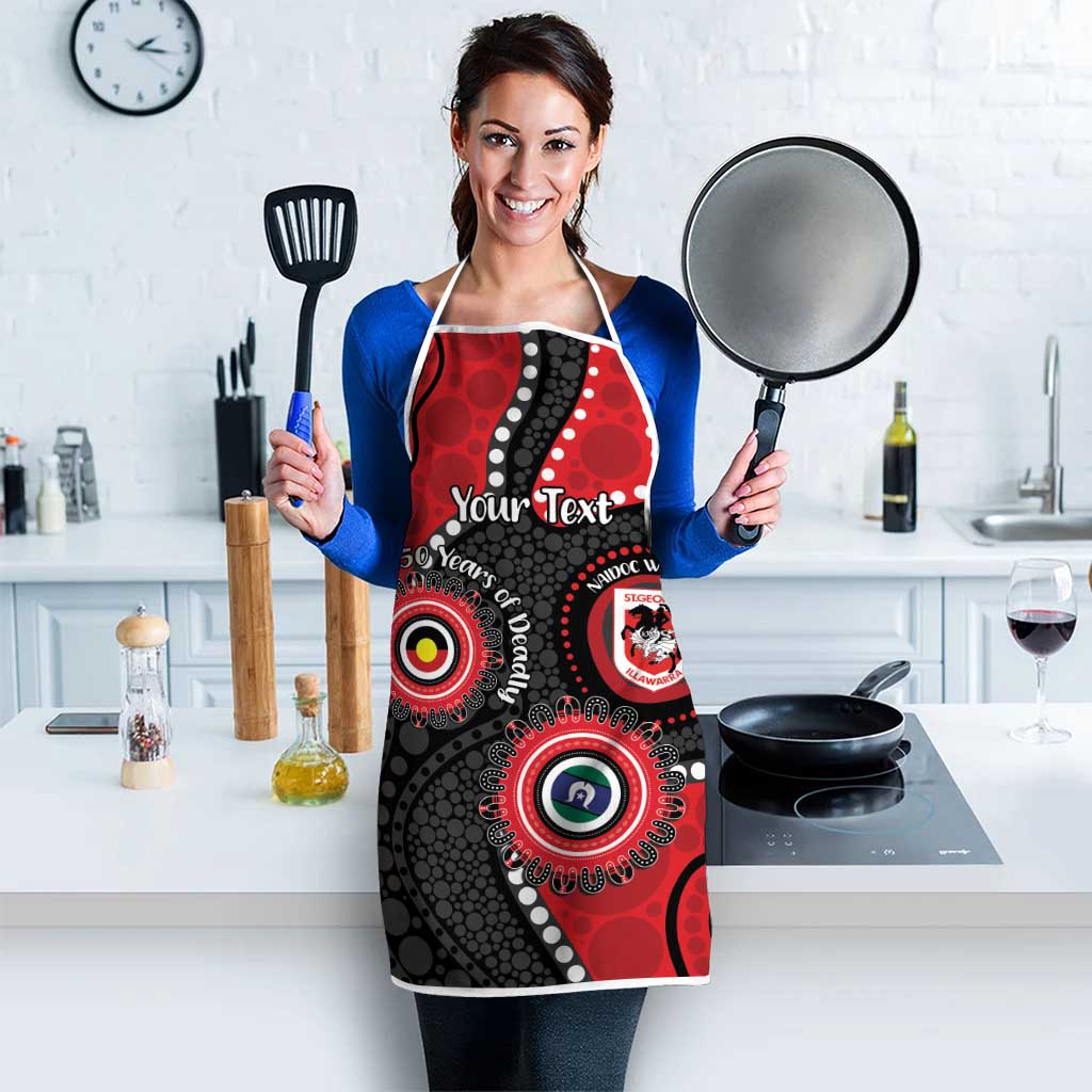Dragons NAIDOC Week 2026 Personalised Apron 50 Years of Deadly Aboriginal Art