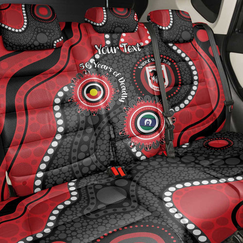 Dragons NAIDOC Week 2026 Personalised Back Car Seat Cover 50 Years of Deadly Aboriginal Art