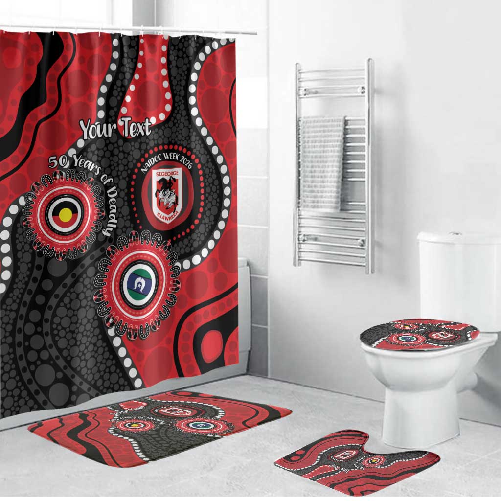 Dragons NAIDOC Week 2026 Personalised Bathroom Set 50 Years of Deadly Aboriginal Art
