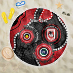 Dragons NAIDOC Week 2026 Personalised Beach Blanket 50 Years of Deadly Aboriginal Art