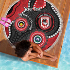 Dragons NAIDOC Week 2026 Personalised Beach Blanket 50 Years of Deadly Aboriginal Art