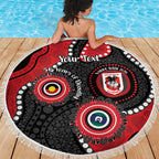 Dragons NAIDOC Week 2026 Personalised Beach Blanket 50 Years of Deadly Aboriginal Art