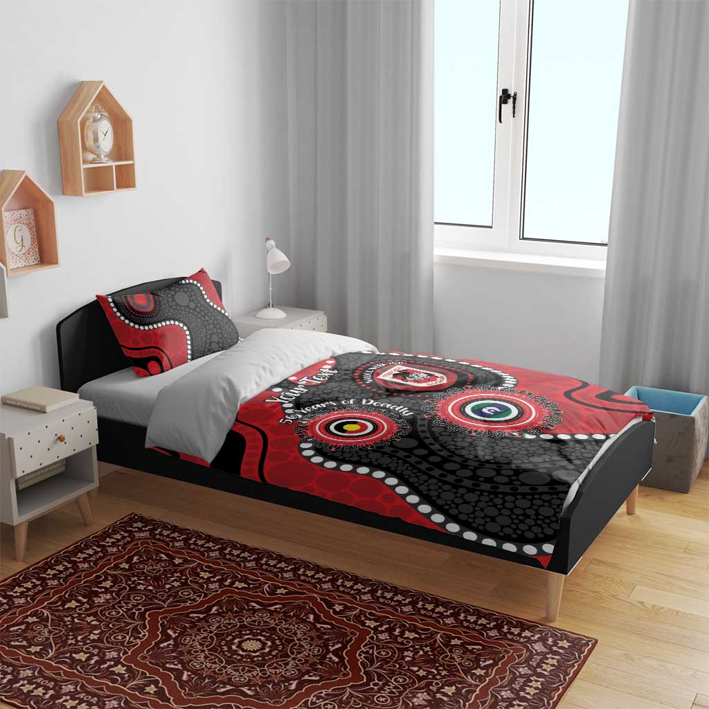 Dragons NAIDOC Week 2026 Personalised Bedding Set 50 Years of Deadly Aboriginal Art