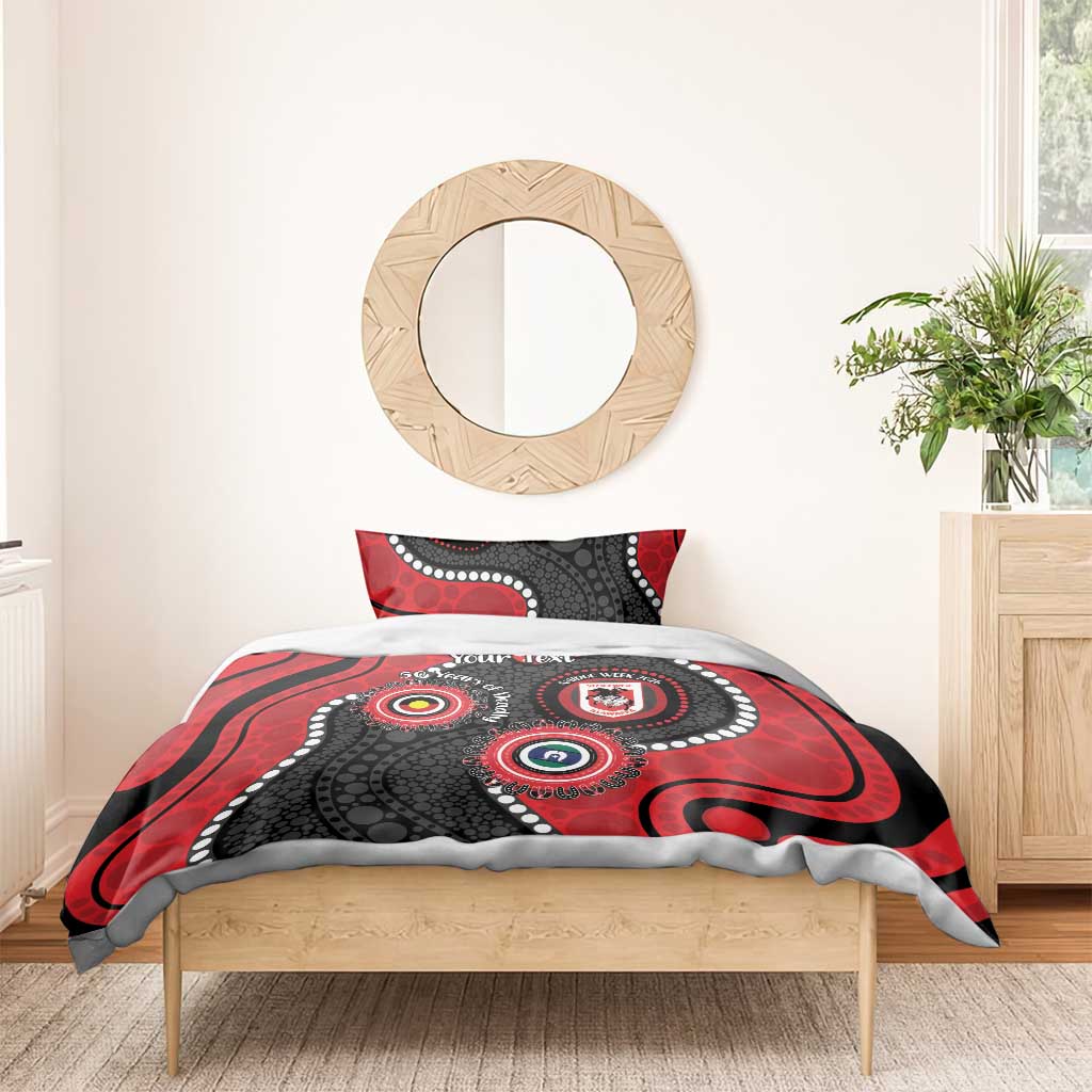 Dragons NAIDOC Week 2026 Personalised Bedding Set 50 Years of Deadly Aboriginal Art